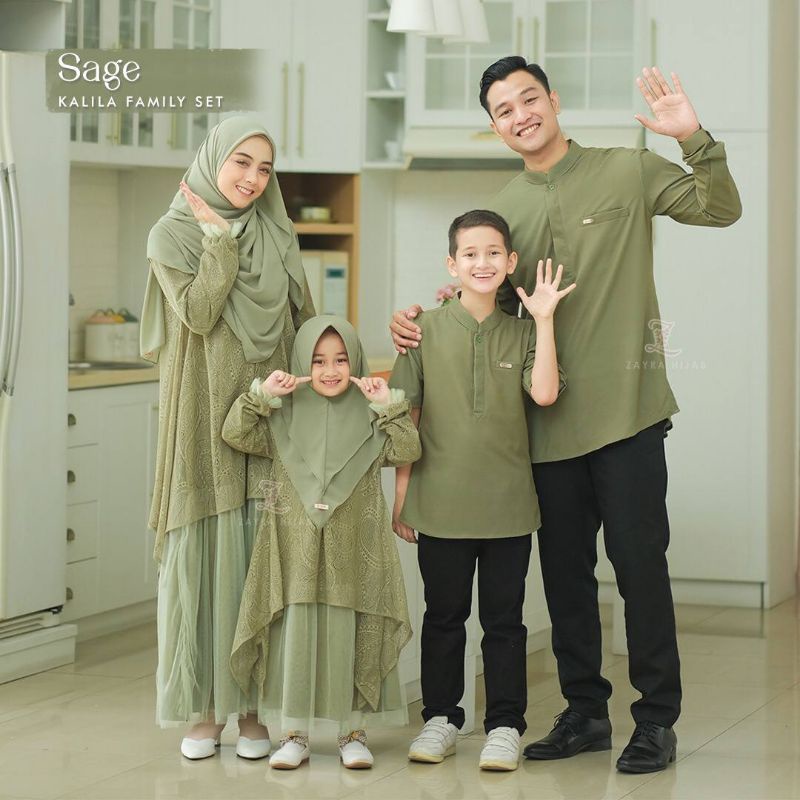 KALILA FAMILY SET BRAND ZAYRA(DRESS DAN HIJAB)