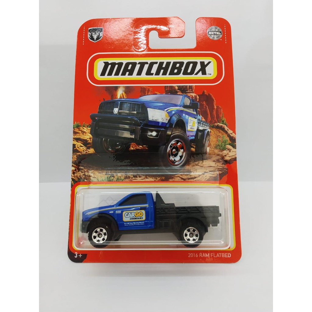 Matchbox 2016 RAM Flatbed Cargo Couriers Pickup MBX 100/100 Mobil Real Car Mainan Anak