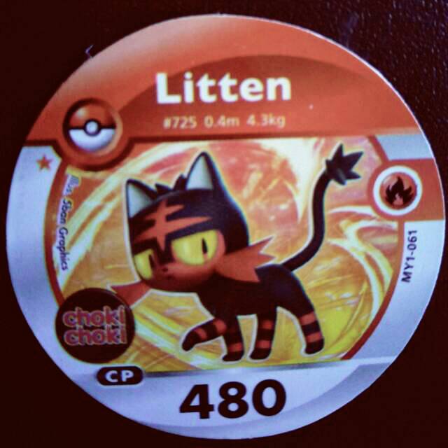 Litten - Medallion Pokémon Card (kartu pokemon medalion)
