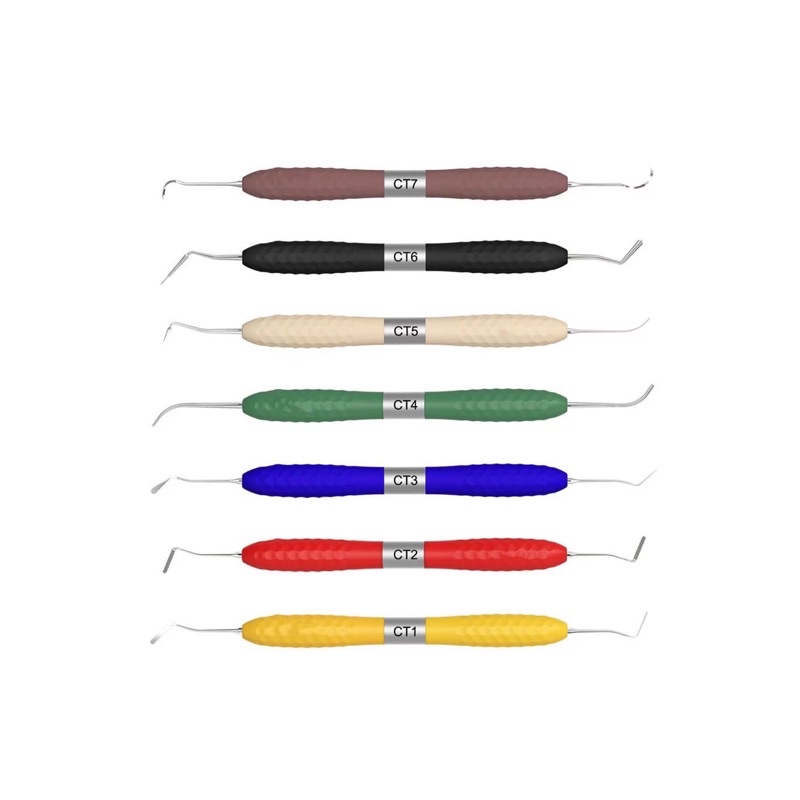 HIGH QUALITY Composite filling instrument CT titanium anti lengket non sticky dental restorative resin komposit carving instrumen tambal gigi condensa fissura applica misura eccesso modella