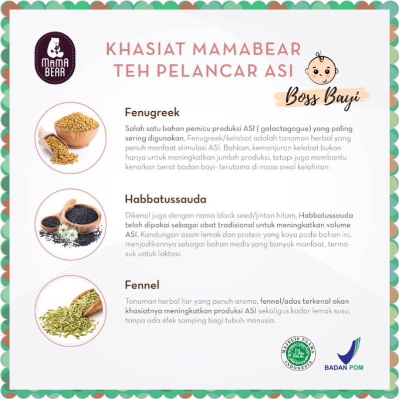 Mama Bear - Teh Pelancar Asi/Asi Booster/Teh Ibu Menyusui