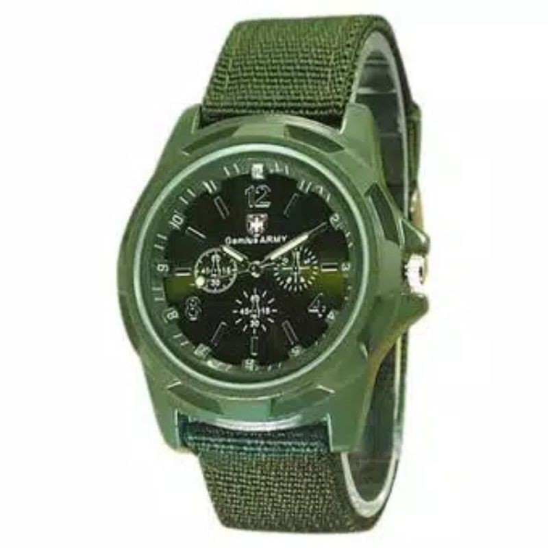 Jam Tangan Pria GEMIUS ARMY TALI BAHAN CANVAS Kanvas nato strap ko