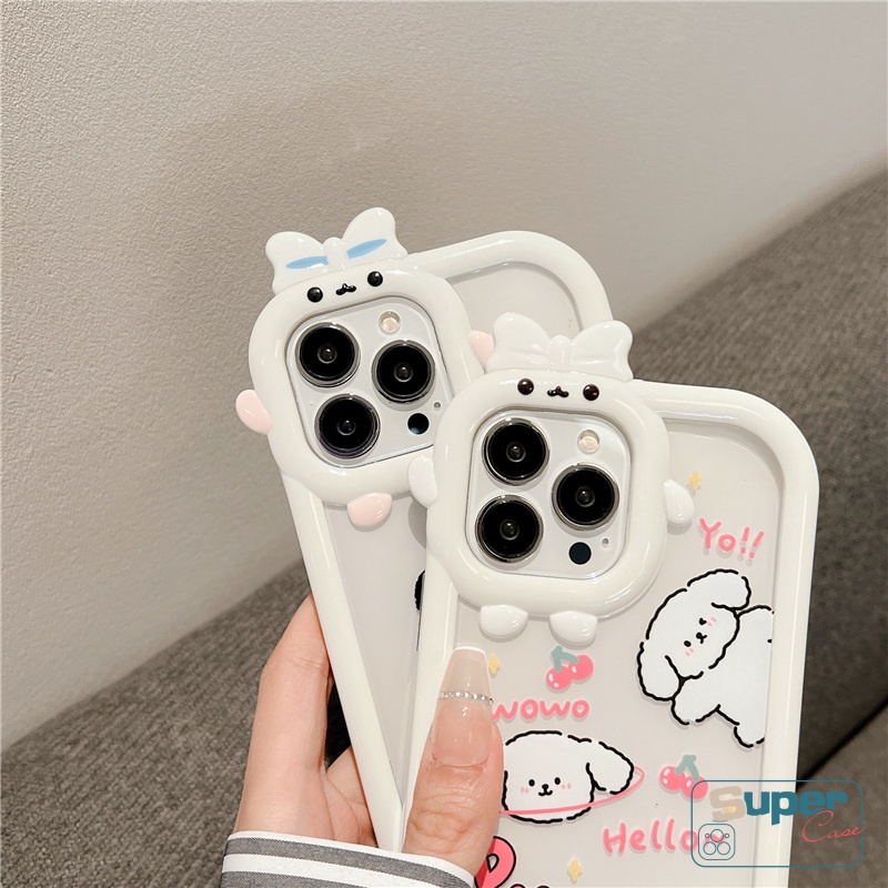 Case Motif Kartun Anjing 3D Untuk Vivo Y16 Y15s Y35 Y22 Y12 Y21 Y20 Y15 Y15A Y21S Y11 Y33S Y30 Y01 Y20s Y12i Y17 Y12s Y55 Y21A Y91C Y51 Y31 Y51A Y53S Y91 Y02s V23 V23E