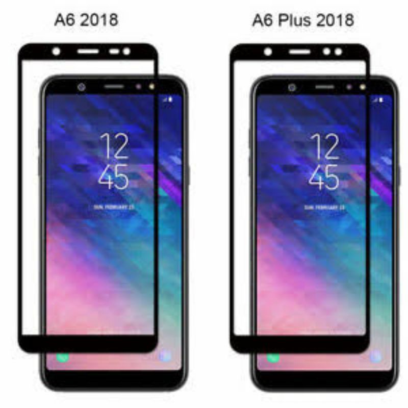 Samsung A6 A6 Plus Tempered Glass Full Cover Samsung