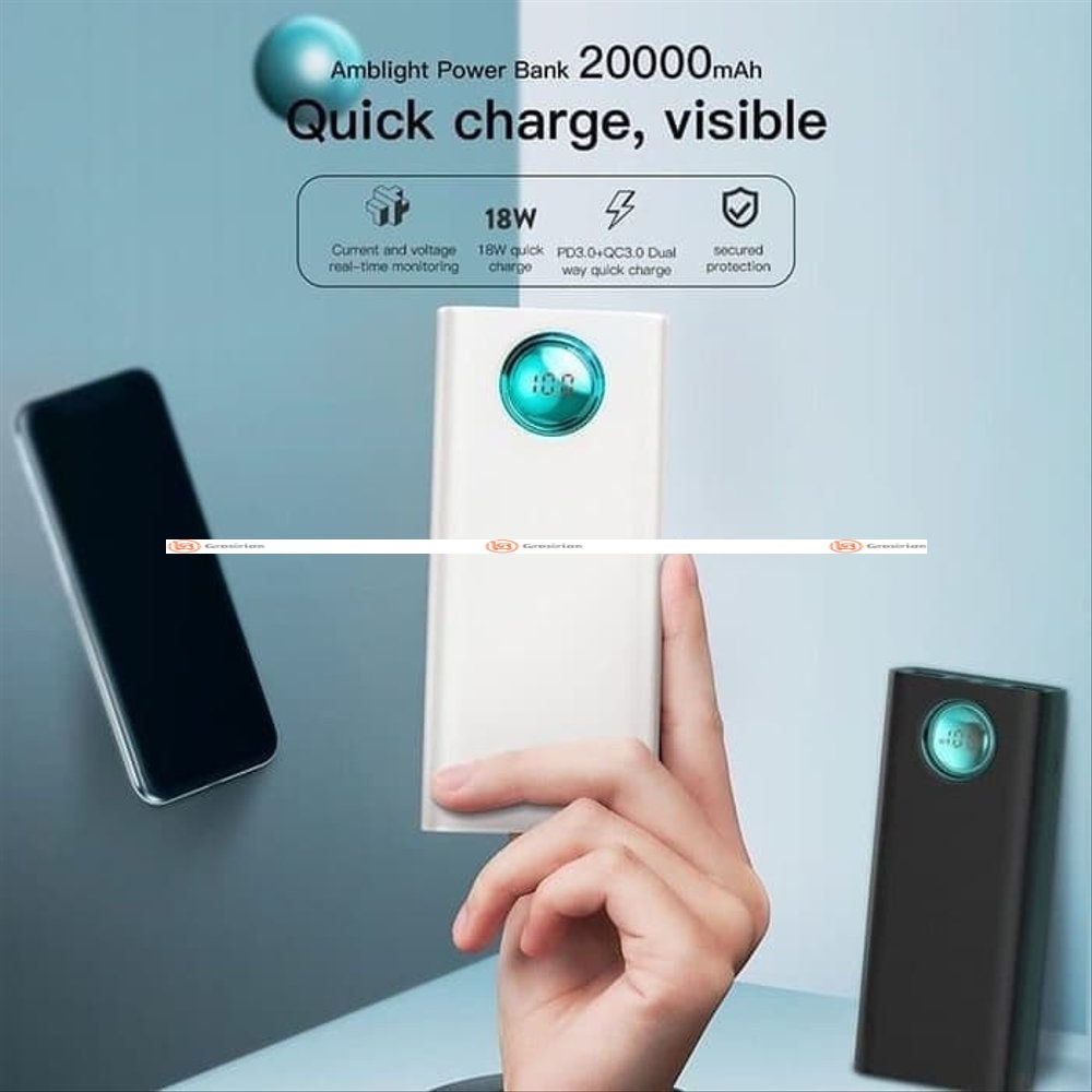 Baseus AMBLIGHT PowerBank 20000 mAh Digital Display PD3.0-QC3.0 LG0102
