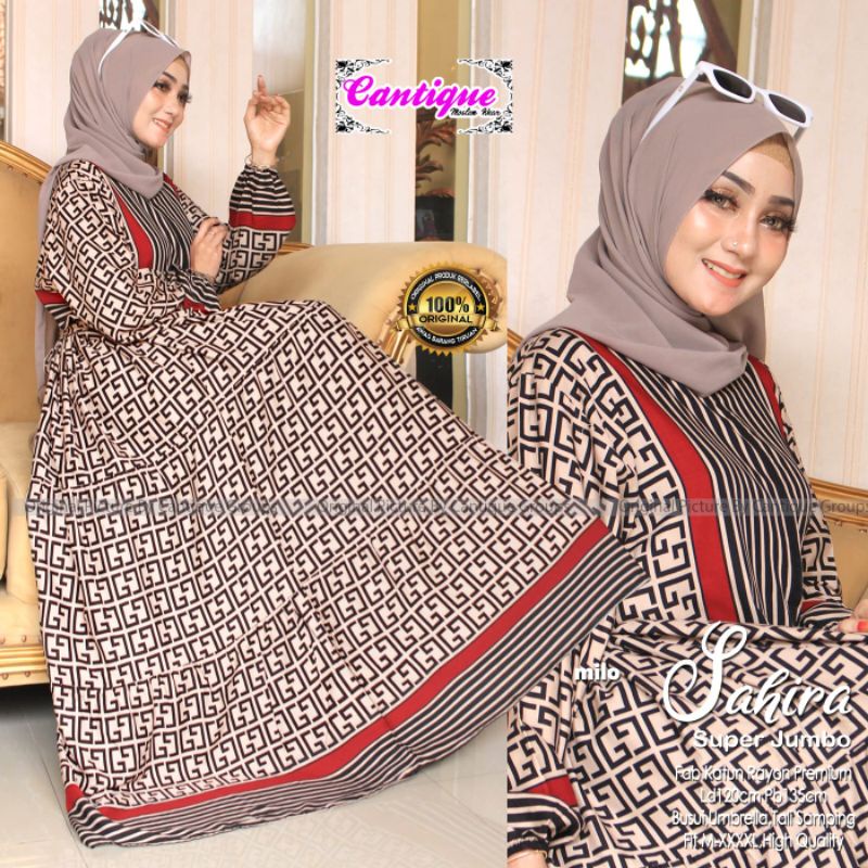 sahira super jumbo gamis super jumbo motif