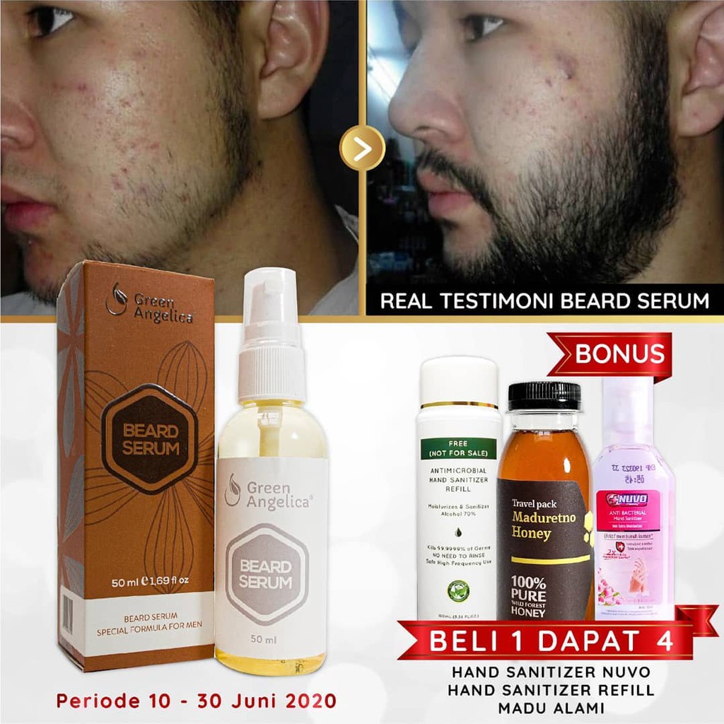 Serum Penumbuh Brewok Kumis Jambang Alis Lebat Tebal Teruji BPOM Terbukti