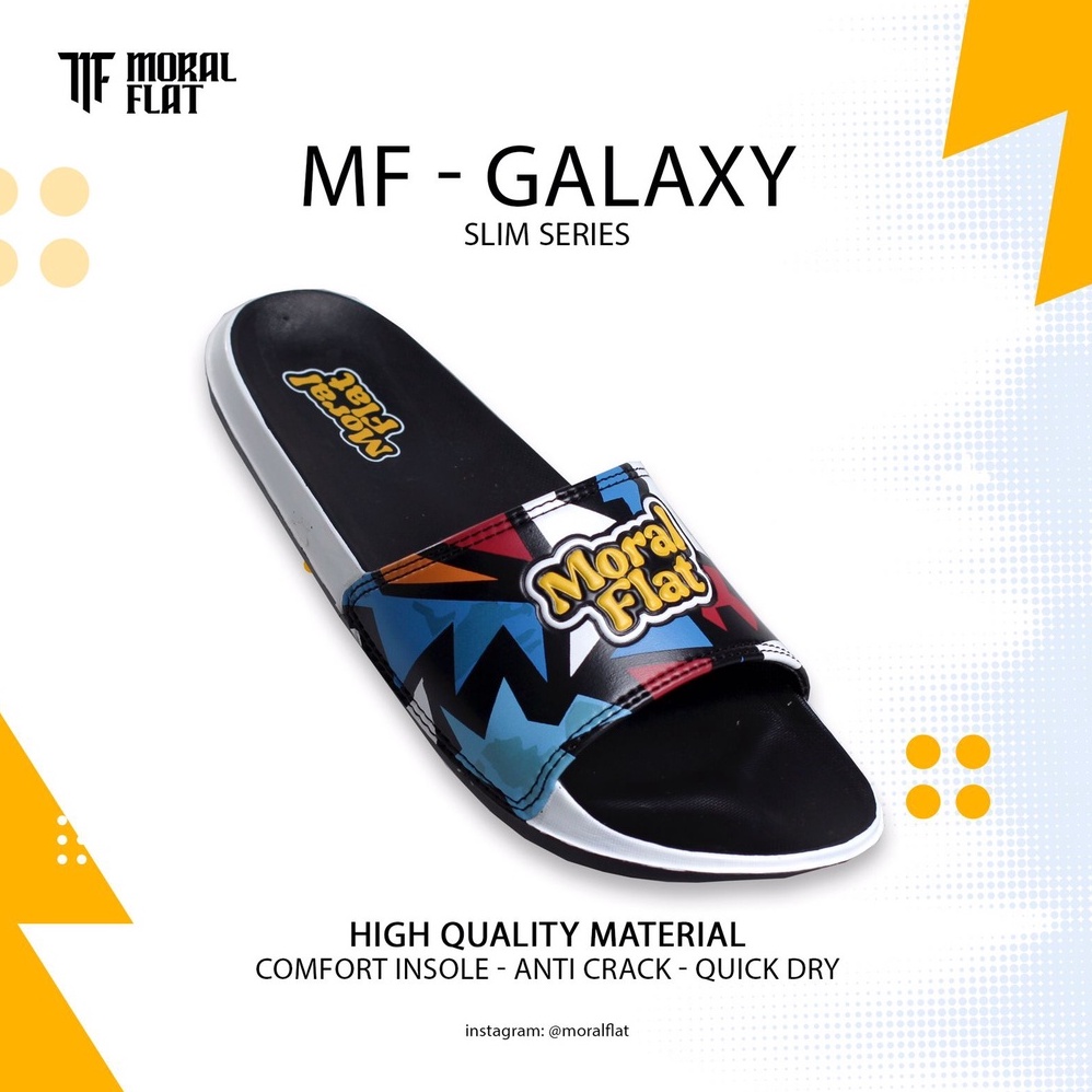 Moral Flat Sandal Slop Casual-Galaxy Series-Full Color Slide White-40_SOL_SLIM