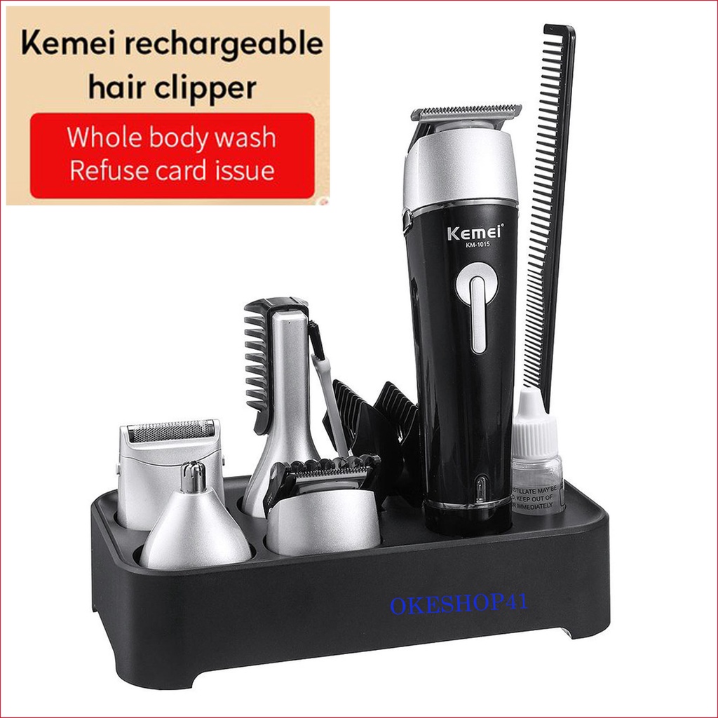 Kemei KM-1015 Alat Cukur Kumis Jenggot Shaver Grooming Komplit