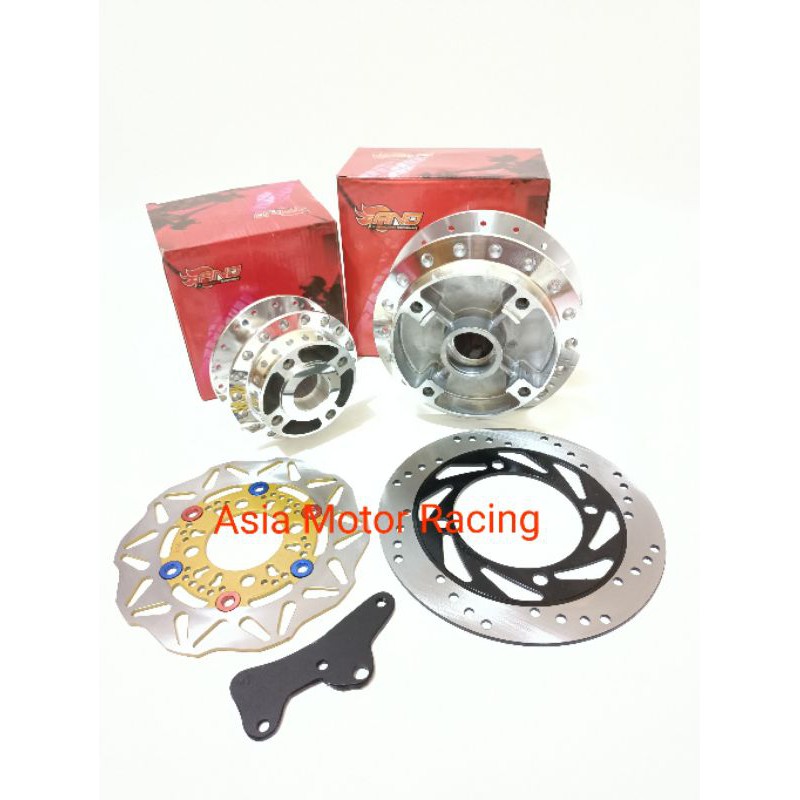 Trombol Tromol Crum Chrome Model AND 1Set Depan Belakang + Piringan Cakram. Ninja 150R - Ninja RR R