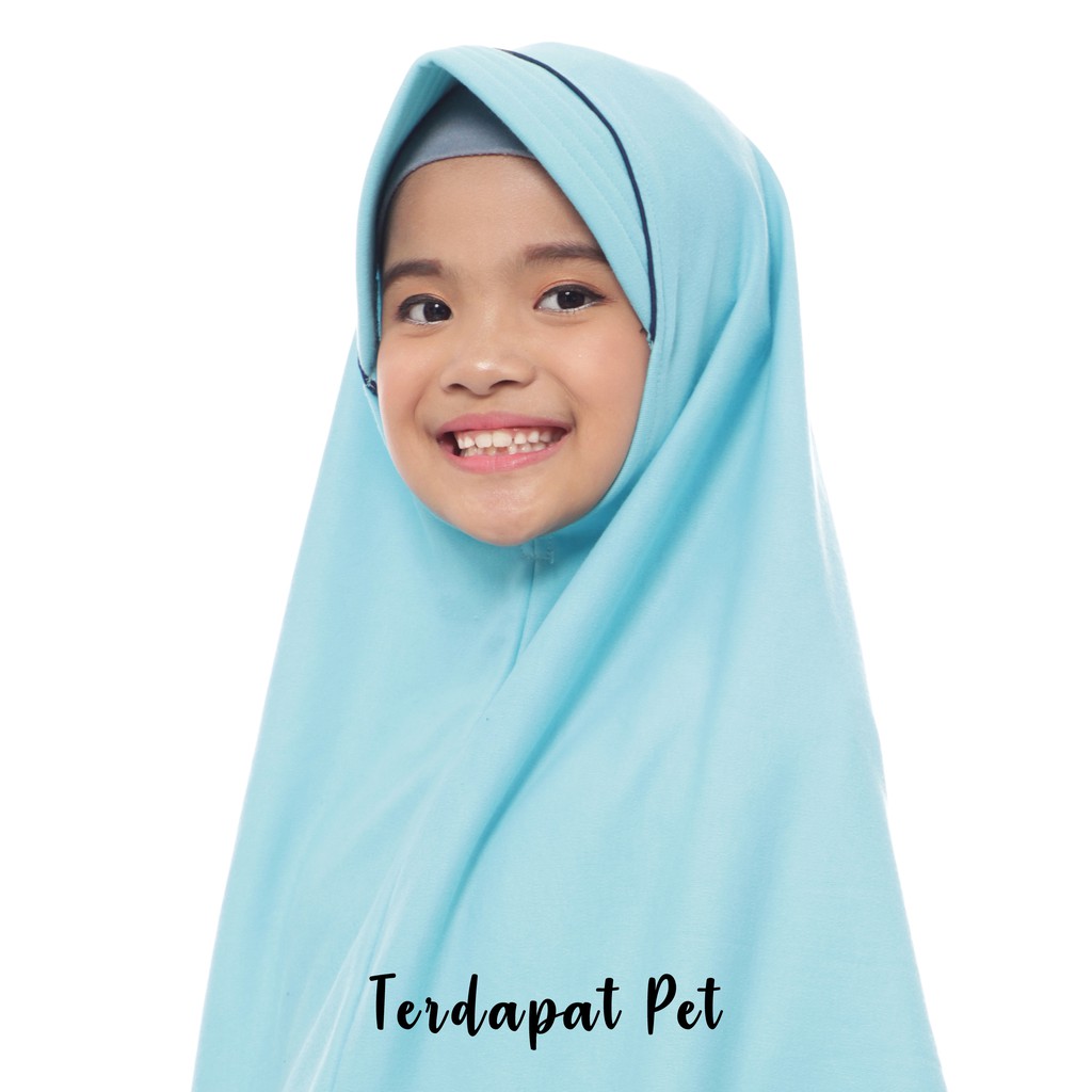 Khimar anak polos Bergo renda daily jilbab instan bahan adem kerudung remaja hijab pad anak sekolah