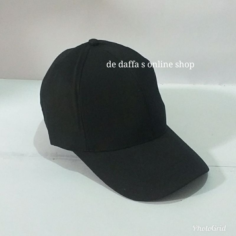 Topi baseball unisex ( pria wanita ) warna hitam polos murah bagus