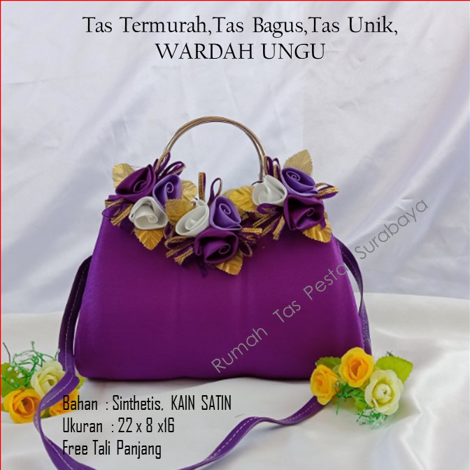 TAS PESTA SATIN WARDAH TAS CANTIK MODEL CLUCTH DAN SELEMPANG BEST SELLER  BISA COD SELURUH INDONESIA