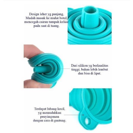 CORONG MINYAK CORONG AIR SILICONE PORTABLE / CORONG LIPAT SERBAGUNA