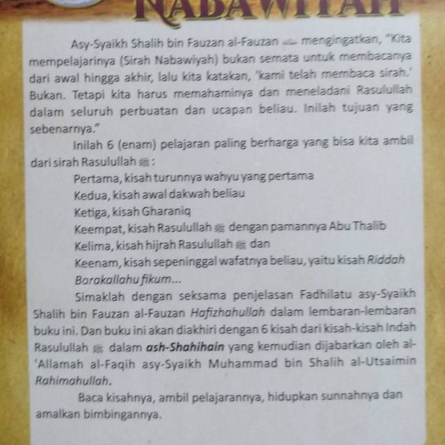 6 Pelajaran Berharga Dari Sirah Nabawiyah