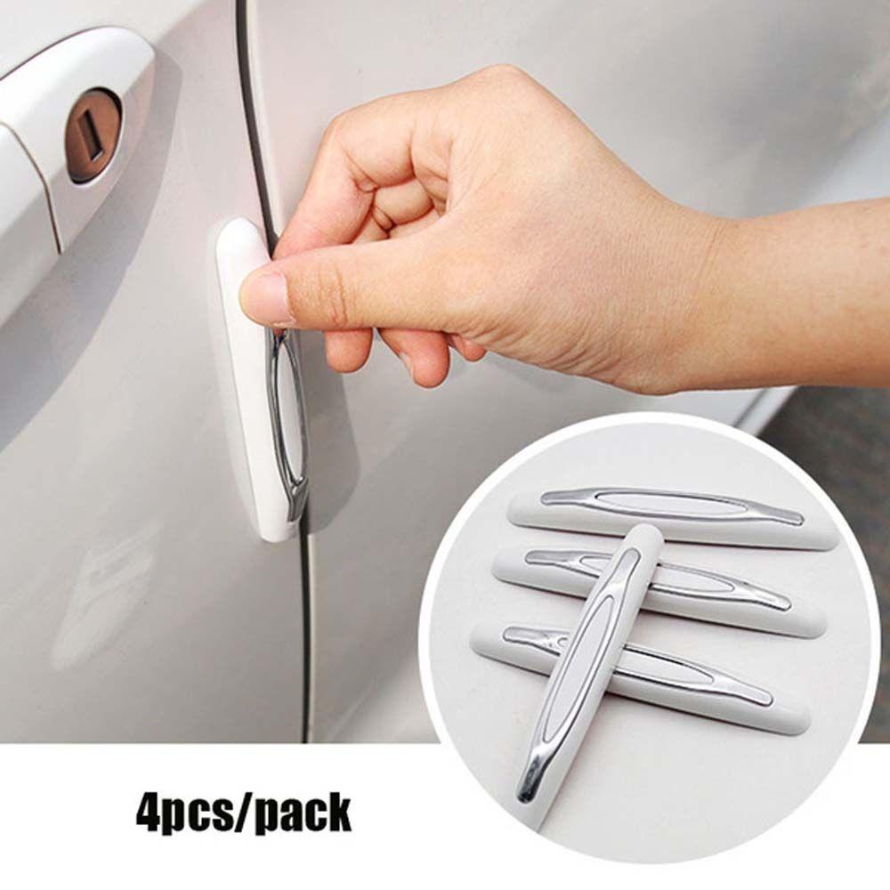 Lanfy 4Pcs / set Stiker Strip Pelindung Pinggiran Pintu Mobil Anti Benturan