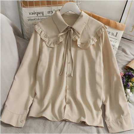 Tq88indonesia Fashion Baju Blouse Wanita Terbaru / Jeni Top / Jeni Blouse Korean Style /  Baju Polos Wanita Lengan Panjang / Ootd Terbaru / Outfit Citayam