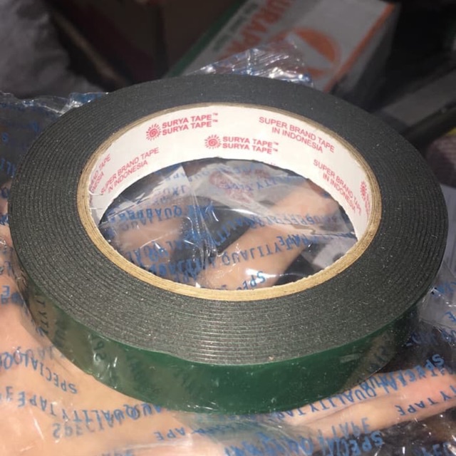 

RUMAH COD-DOUBLE TAPE BUSA MURAH 1 INCH / 24 MM MREK SURYA TAPE 5 METER