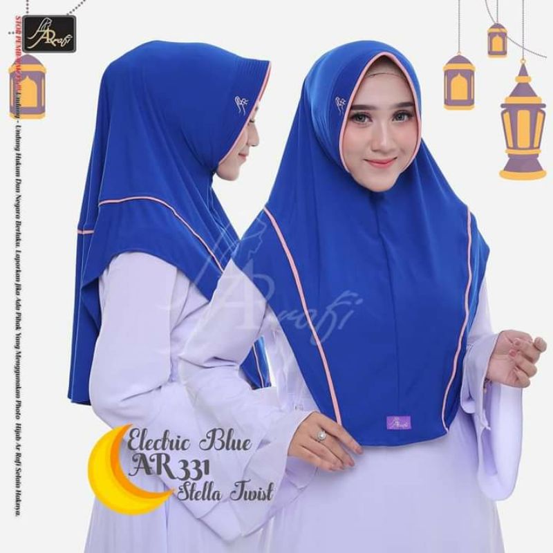 Hijab Instan AR RAFI ORI. AR 331: ELECTRIC BLUE/BIREL/BIRU ELEKTRIK. Matt: Stella Twist