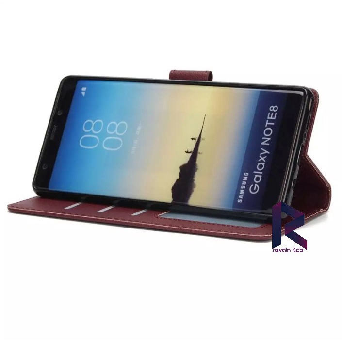 SAMSUNG GALAXY NOTE 8 CASE FLIP WALLET LEATHER KULIT PREMIUM SARUNG BUKA TUTUP FLIP CASE SAMSUNG NOTE 8