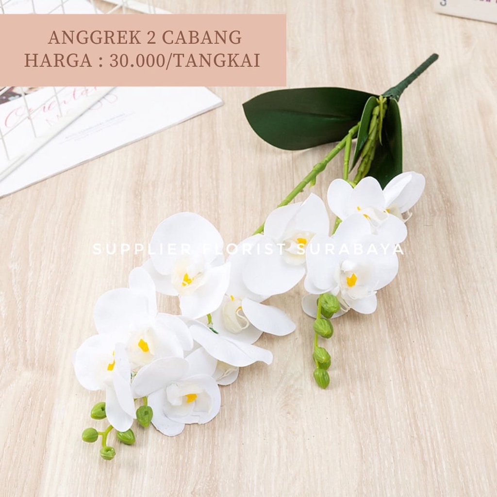 ANGGREK PALSU BUNGA ANGGREK ARTIFICIAL BUNGA MAINAN BUKET BUNGA PALSU ARTIFICIAL FLOWER