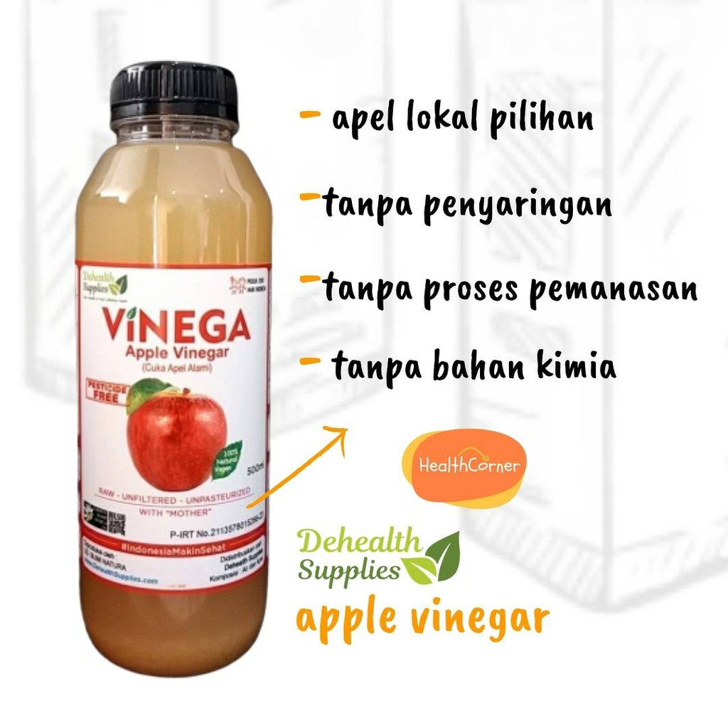 Dehealth Supplies Vinega Apple 500ml