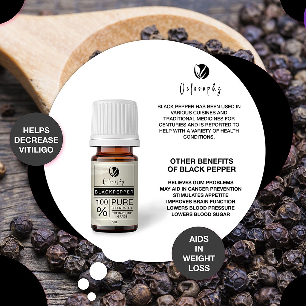 BLACKPEPPER ESSENTIAL OIL |PURE NATURAL BLACKPEPPER ESSENTIAL OIL 5 ml