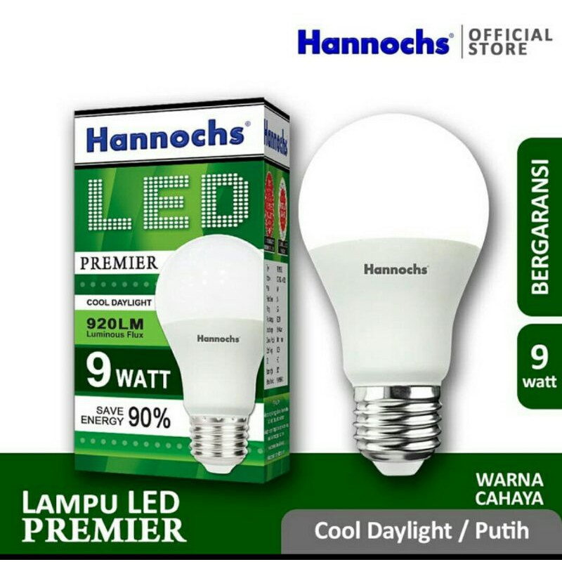 Lampu Led Hannochs 9w/9 Watt Premier Bolam