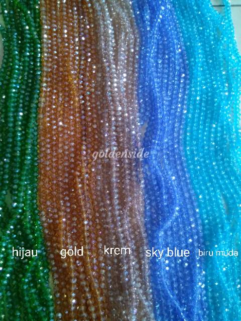 Manik crystal ceko 6mm monte kristal ceko donat /string (isi+-70)