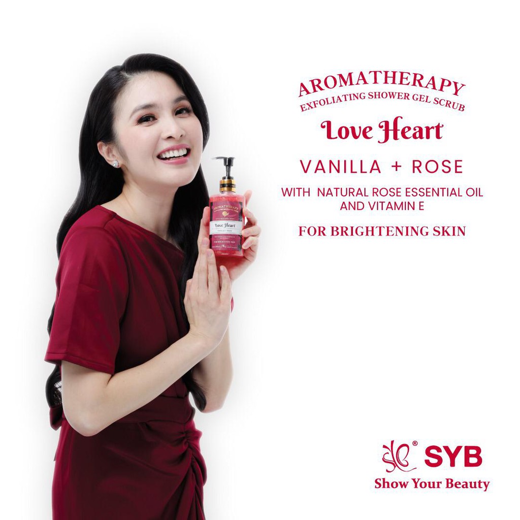 SYB x Sandra Dewi Aromatherapy Exfoliating Shower Gel Scrub Love Heart