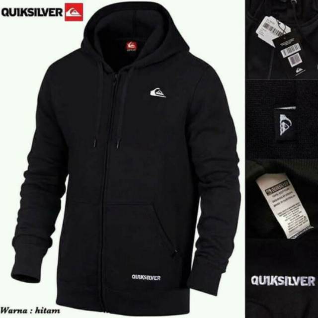 JAKET HOODIE QUIKSILVER LOGO BORDIR ZIPPER QUIKSILVER
