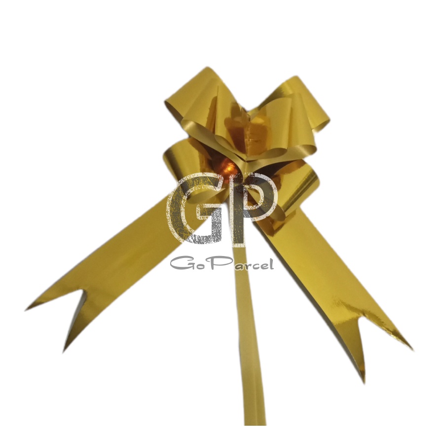 ( Ecer ) PULL BOW RIBBON METALLIC 43 CM - PITA TARIK / PITA KADO / PITA SERUT GLITTER METALIK HIASAN KADO DEKORASI PARCEL PARSEL HAMPERS SOUVENIR