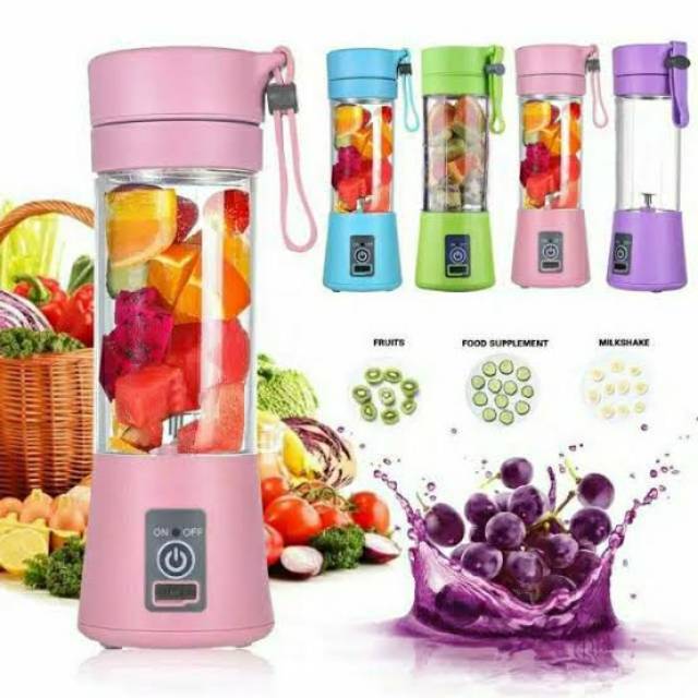 Blender Portable USB 6 Mata Pisau
