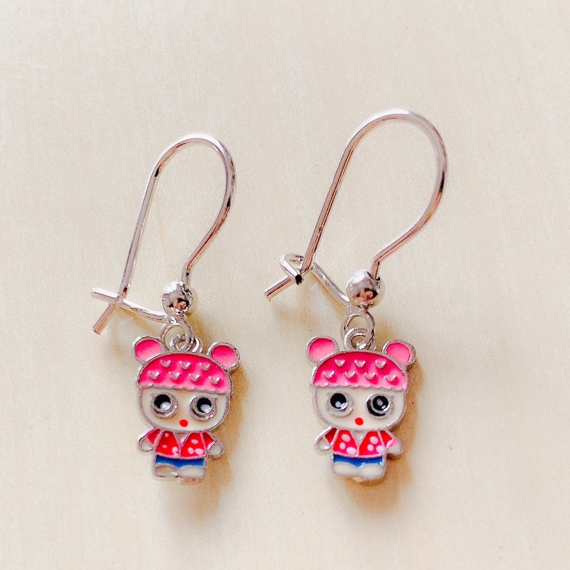 Anting Anak Putri Pink Silver Xuping