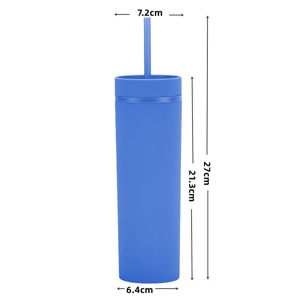 Solighter 16oz Acrylic Skinny Tumbler Gelas Susu Minum Pesta Multi Warna