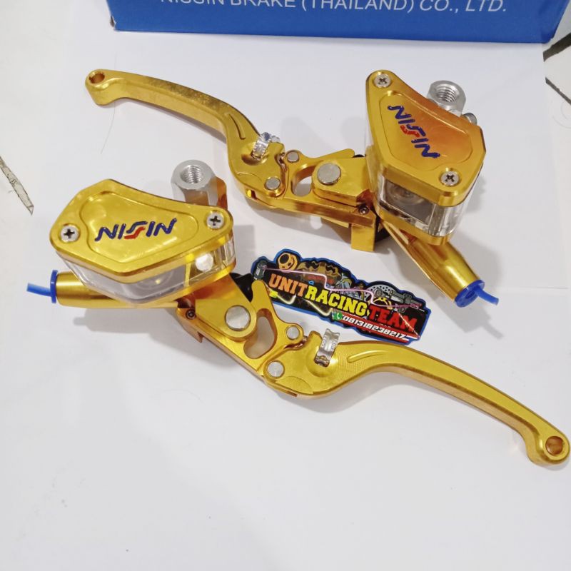 MASTER REM NISSIN full Gold cnc 2TABUNG AQUARIUM NMAX PCX XMAX