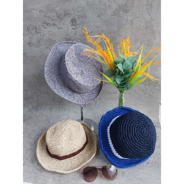 Topi Rajut/Topi Pantai/Topi Handmade/Topi Korea/Topi Lebar/Topi Kekinian
