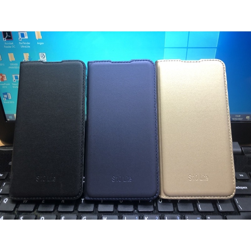 FLIP CASE WALLET SAMSUNG S10 / S10e S10 LITE / S10+ S10 PLUS LEATHER BOOK COVER KULIT EMBOS TIPE