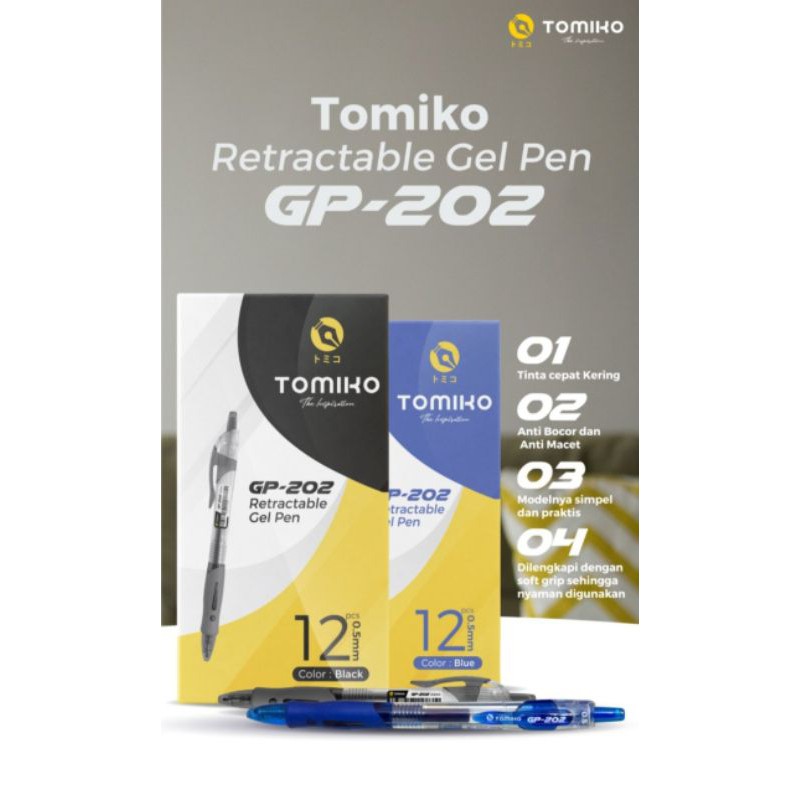 

Pulpen Gell Retractable Tomiko