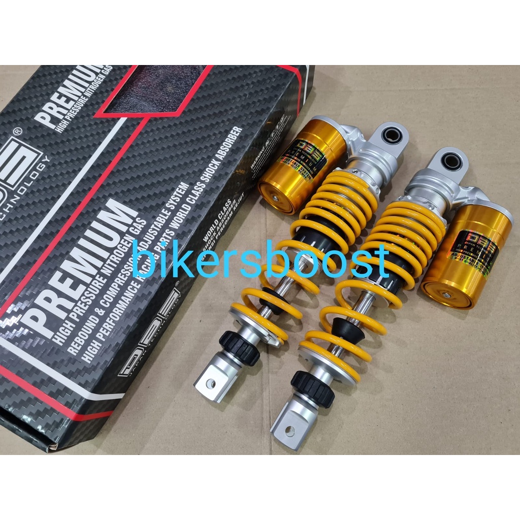 Shock Shockbreaker DBS PREMIUM 655 PROLINS 310 mm AEROX 155 new N MAX 2020 adjustable rebound Yellow