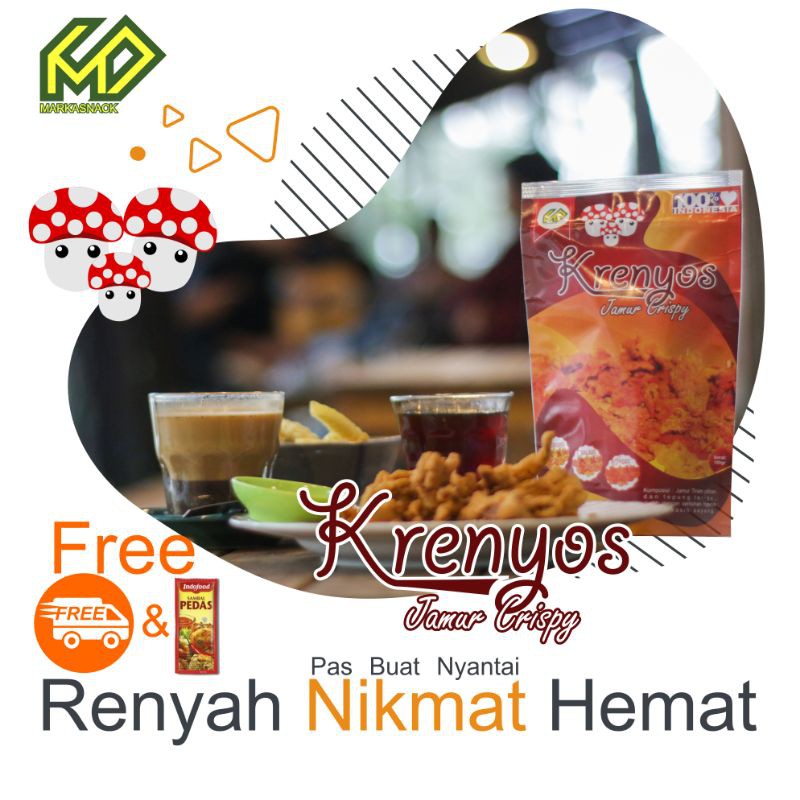 

Jamur Crispy/75gram/Krenyos/Jamur Tiram/Kripik Jamur/Cemilan/makanan/