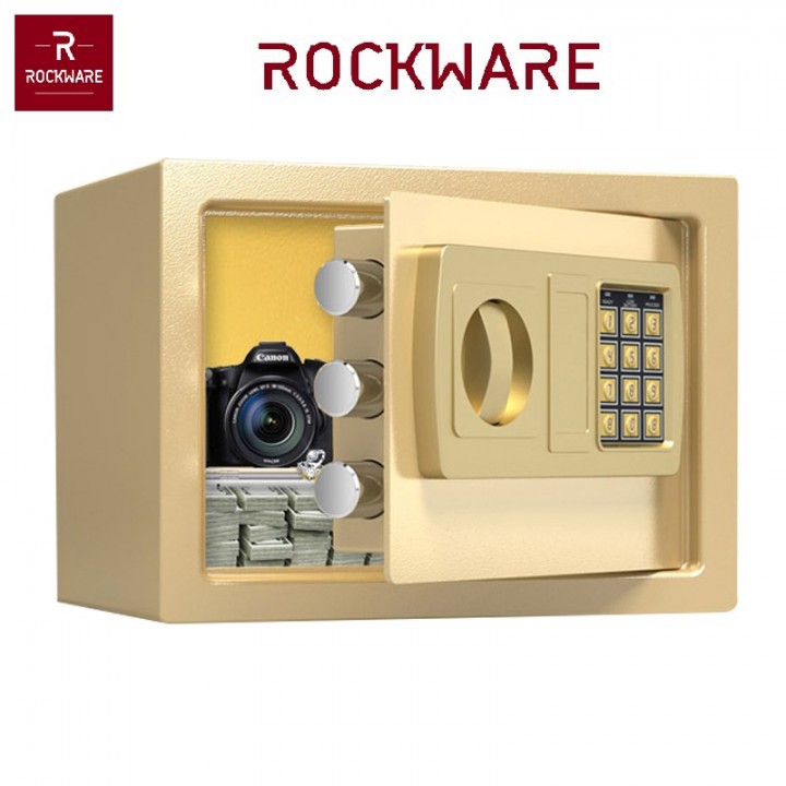 ROCKWARE Safety Box with PIN Lock - 20x31x20cm - RW-20EW - White