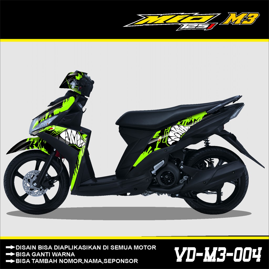 Jual DECAL STICKER YAMAHA MIO M3 SHARK DECAL MIO M3 HIU STIKER MIO DECAL MIO M3 TERLARIS DECAL MIO M3 004 Indonesia Shopee Indonesia