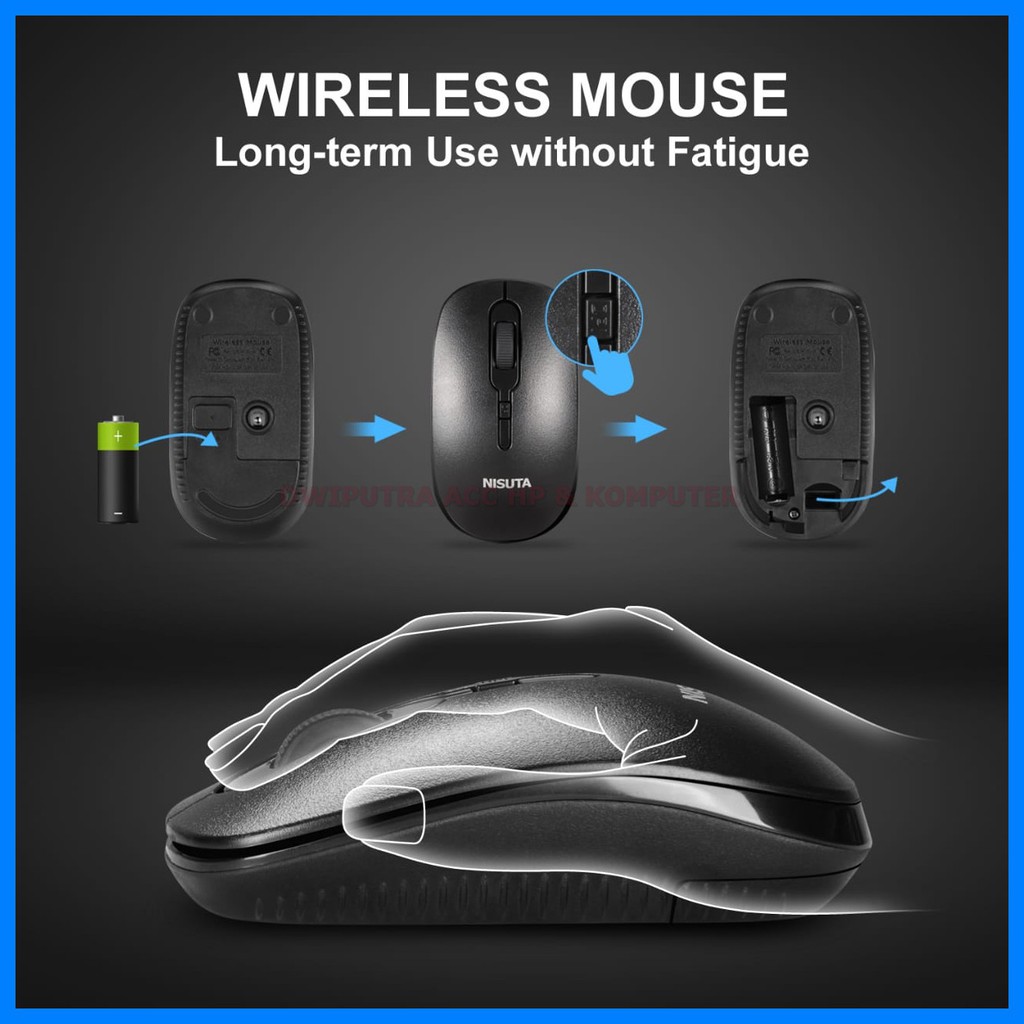 MOUSE WIRELESS MIKUSO W085 2.4GHz // ERGONOMIC DESIGN // BEST KEYBOARD COMPANION