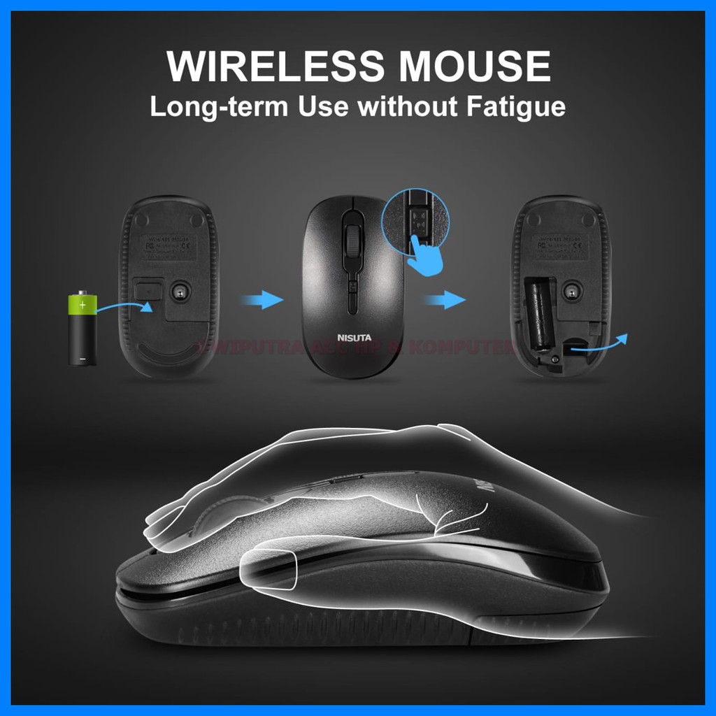 MOUSE WIRELESS MIKUSO W085 2.4GHz // ERGONOMIC DESIGN // BEST KEYBOARD COMPANION