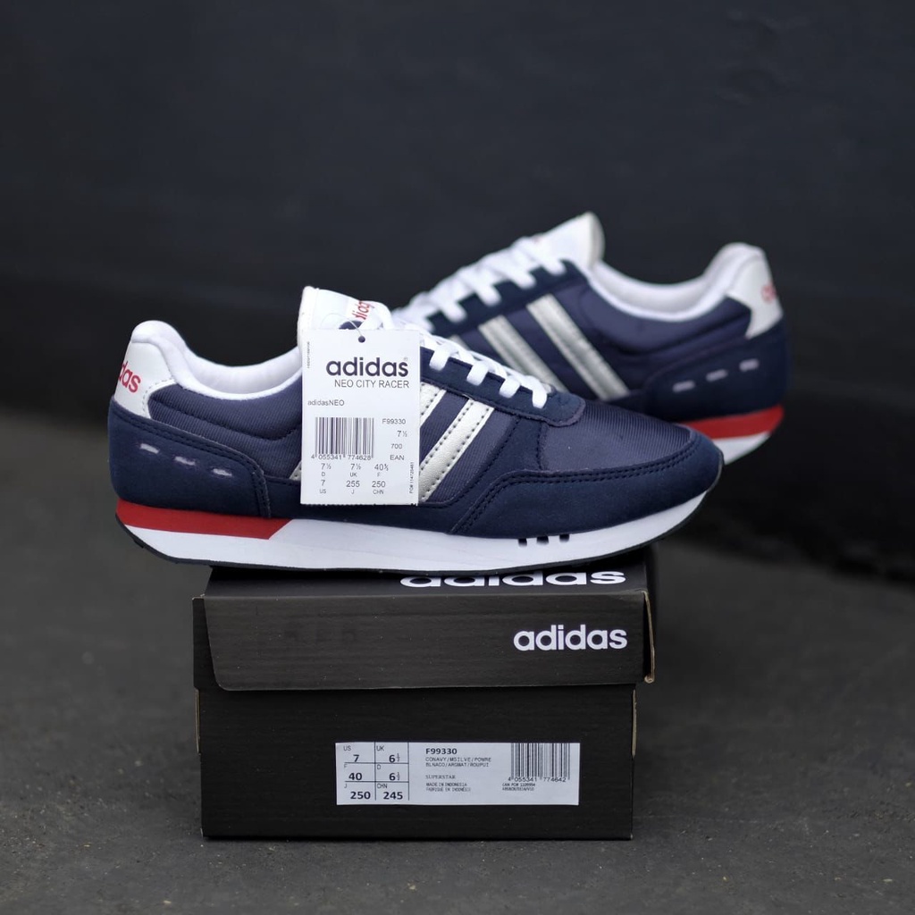 ADIDAS NEO CITY RACER NAVY SILVER