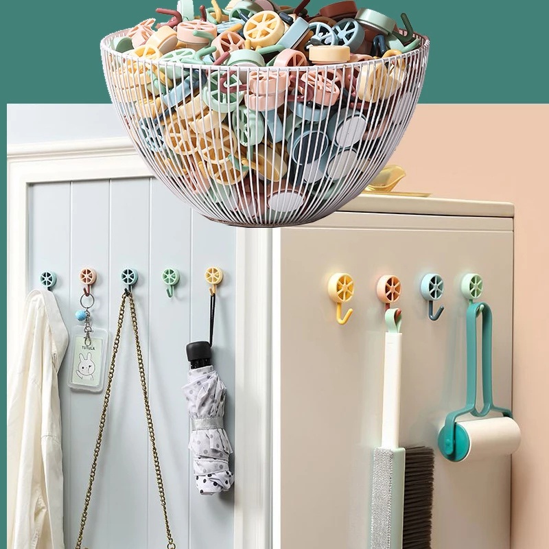 [Creative Self-adhesive Non-punching Lemon Hooks] [Decorative Hooks for Storing Sundries &amp; Hats &amp; Kitchenware &amp; Key] [Home Lovely Load-bearing Storage Tools]