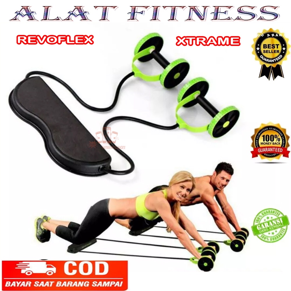 Alat Gym Revoflex Xtreme  Alat Fitness Fitness Portable LENGKAP 44 FUNGSI Alat Fitness Di Rumah Alat Gym Sixpack Alat Olahraga Push Up Sit Up Black