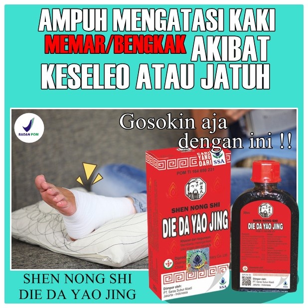 BPOM Obat kaki bengkak karena jatuh die da yao jing original paling ampuh