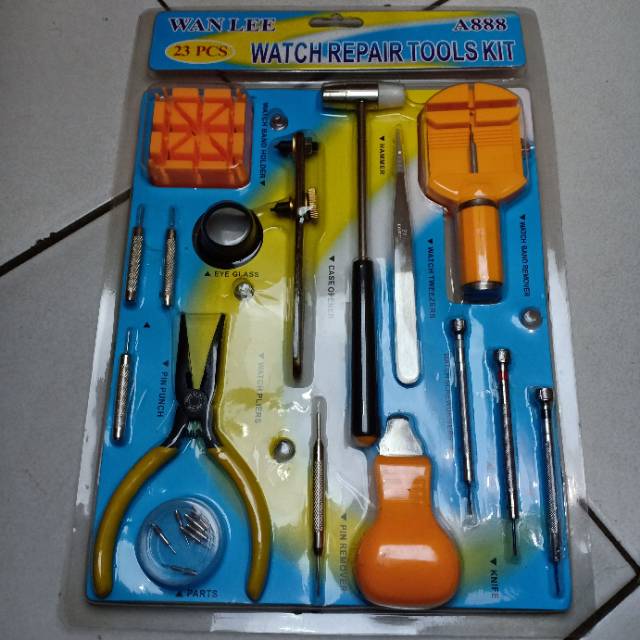 Alat serivis jam / alat reparasi jam komlit